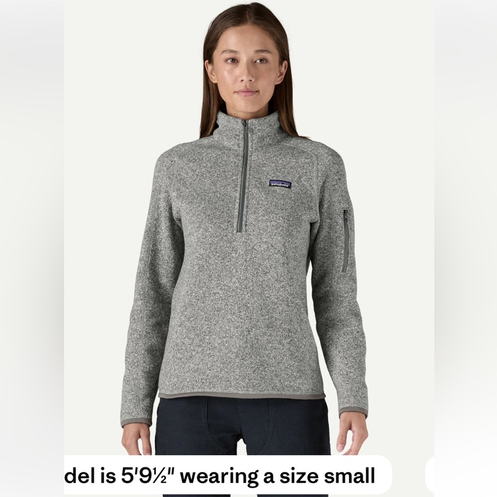 Women’s XS Grey Patagonia Better Sweater 1/4 zip fleece pullover